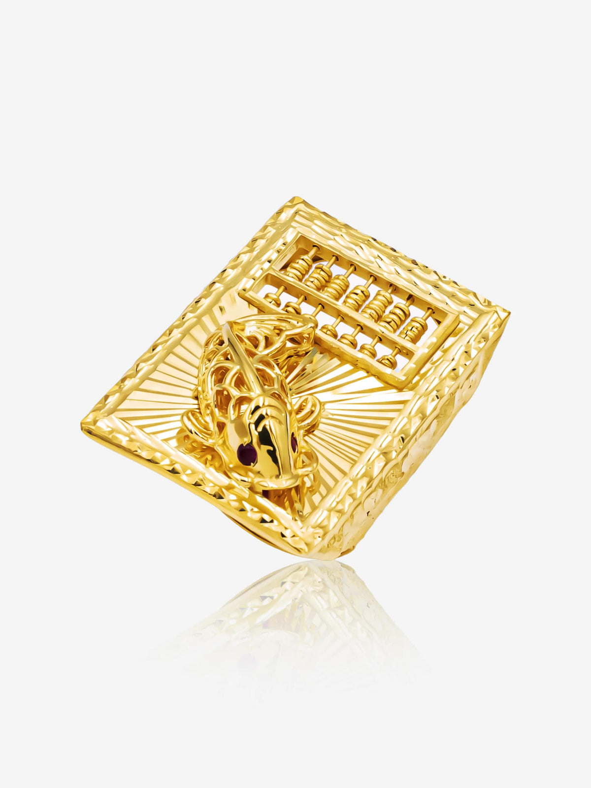 916 Gold Abacus Koi Ring