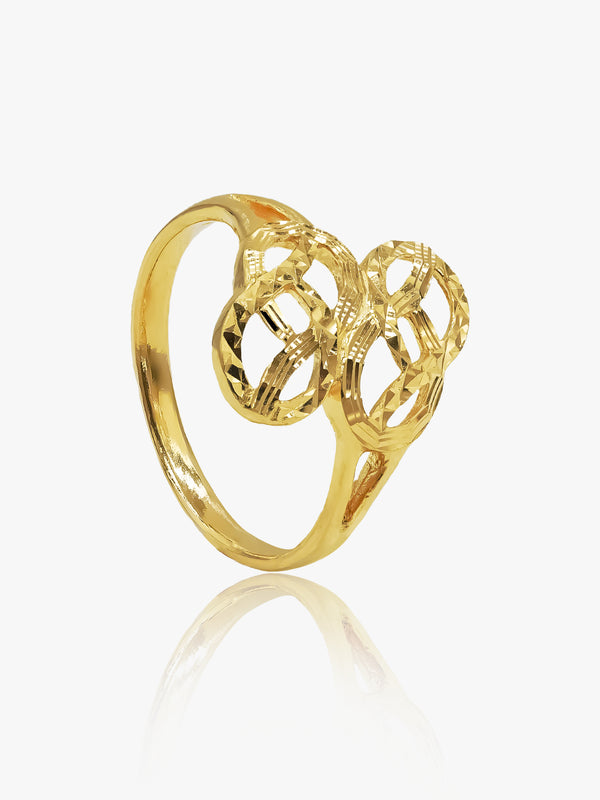 14K YELLOW GOLD ALTERNATE OPEN HEART PATTERN RING | Patty Q's Jewelry Inc