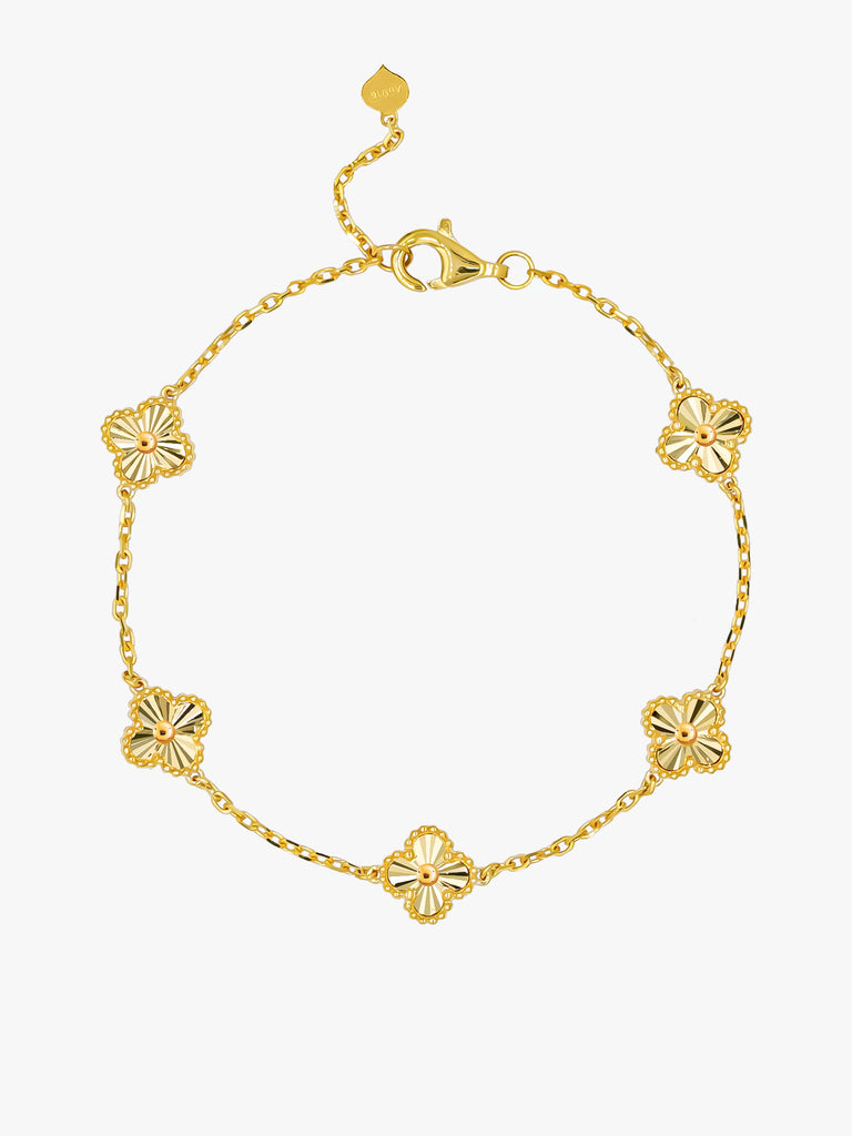 916 Gold Small Clover Bracelet