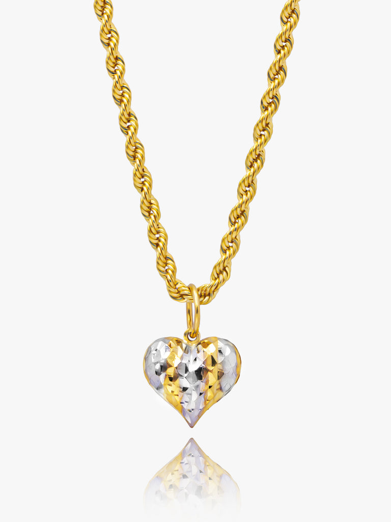 Gold and diamond hot sale heart pendant