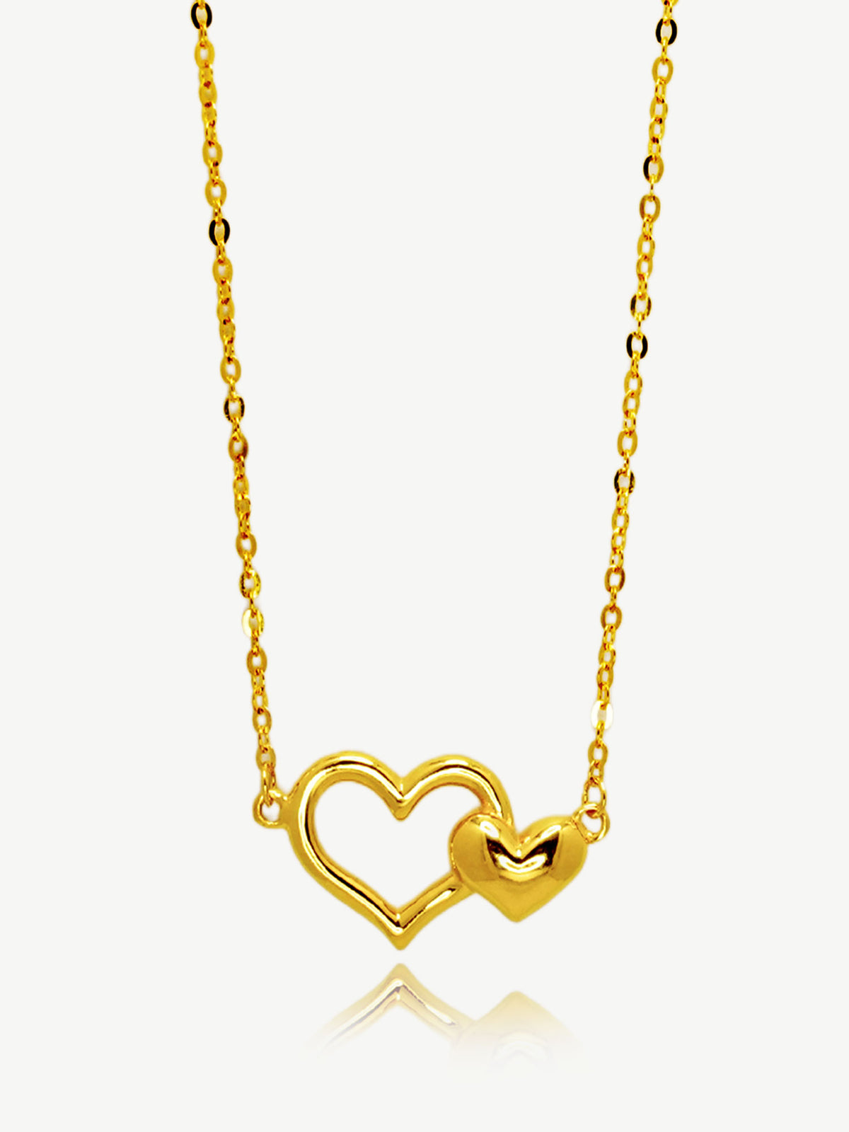 Gold heart jewelry on sale set